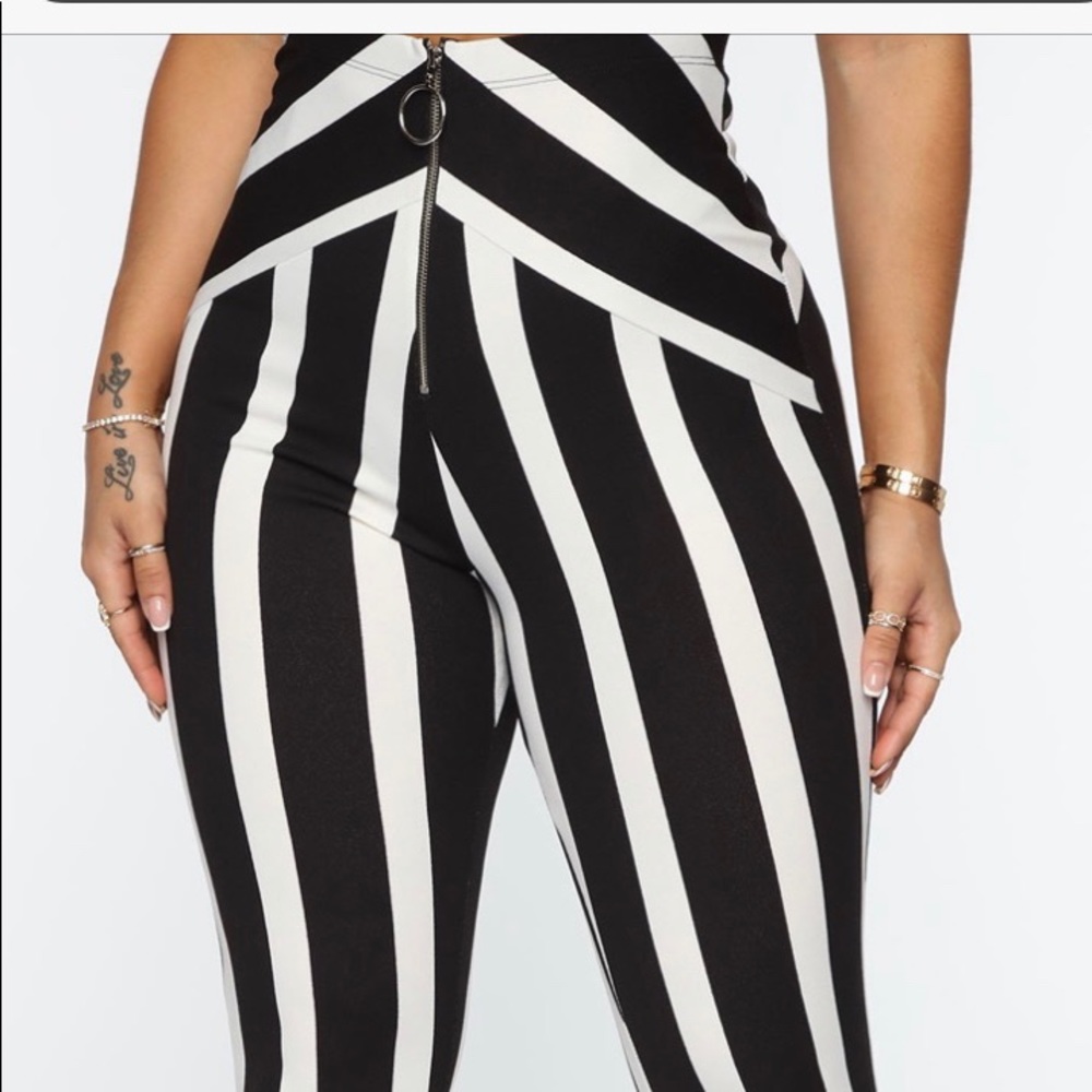 Black/ Combo Striped pants